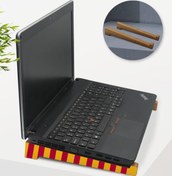 Resim Gift Taşınabilir Ahşap Sarı Kırmızı Notebook Laptop Standı BK