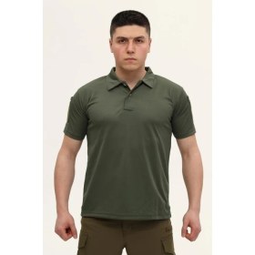 Resim Single Sword Kısa Kollu Taktik Polo Yaka Tişört Renk: Haki Beden: M Serisi 