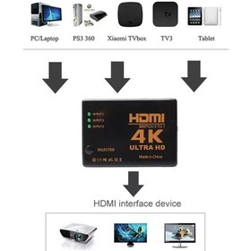 Resim Hdmi Çoklayıcı 3 Port 4K Kumandalı Ultra Hd Hdmi Switch Splitter 