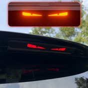 Resim Canavar Gözleri Araba Arka Işık Sticker - Karikatür Şeytan Gözleri Arka Işık Çıkartması, Karbon Fiber Desen, Şeffaf Gece Projeksiyonu, Eğlenceli Korku Teması, Kendinden Yapışkanlı, Tek Kullanımlık, Plastik ve Cam Yüzeyler için, Hayvan ve Fantezi Temalı Çıkartma 