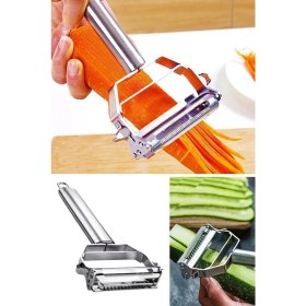 Resim Turbo Paslanmaz Kaliteli Tamamı Çelik Jülyen Soyacak Patates Sebze Meyve Şekillendirir 