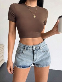 Resim Emway's Denim Kadın Açık Mavi Kot Şort 