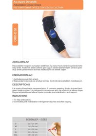 Resim Neopren Açı Ayarlı Dirseklik Hareket Kontrollü Dirsek Breysi Orx -d51 