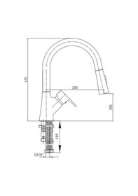 Resim Ar Liona Spiralli Mutfak Eviye Bataryası - Mat Siyah 103518111 