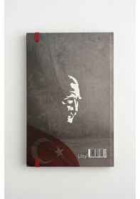 Resim 2026 Atatürk Ajanda Premium Sert Kapak Özel Baskı 17x24 Cm Lastikli Ajanda Atatürk Kapaklı Gümüş Gri Ofs907ata 