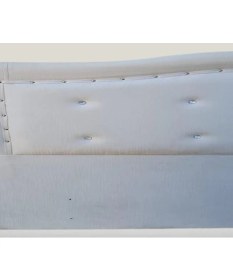 Resim Bengi Ticaret Başlık 90337 DK Çift 150 cm Model Dalga Suni Deri Beyaz Kumaş Kapitne El Yapım 