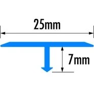 Resim Tekprofil Düz Geçiş Profili Boy:2.7m 