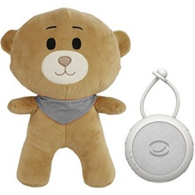 Resim Budizzz Beyaz Gürültü Cihazı Bebek Uyku Arkadaşı Gri Fular Ayıcık 