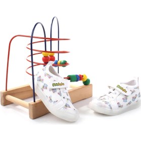 Resim Şirin Bebe 3815 Ortopedik Taban Kız Çocuk Yazlık Keten Ayakkabı 