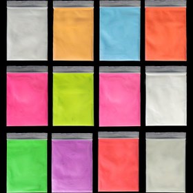 Resim 1 adet 10G/0.35Oz Çanta Işık Veren Pigment, 12 Renkli Reçine Boyalı Işık Veren Toz, Epoksi Kaplama, Cadılar Bayramı Partisi, Sanat ve DIY El Sanatları için Kullanılır. 