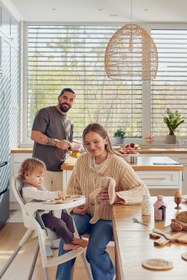 Resim DINNLY 2in1 Çocuk Mama Sandalyesi Katlanabilir - Açık Gri 