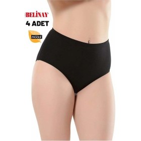 Resim Belinay 4 Adet 069 Kadın Yüksek Bel Modal Külot 001 