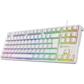 Resim Gamebooster Gb-g23w Enıgma Tkl Raınbow Aydınlatmalı Red Swıtch Mekanik Beyaz Oyun Klavyesi 