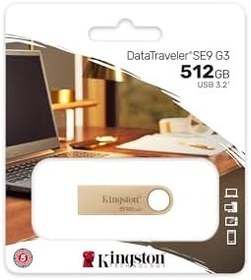 Resim Kingston DTSE9G3-512GB 512GB 220MB-s Metal USB 3.2 Gen 1 DataTraveler SE9 G3 Flash Bellek 