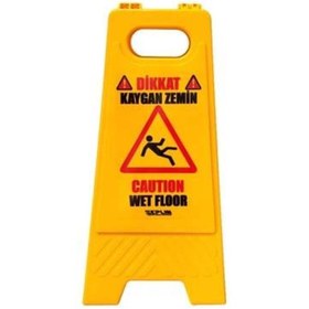 Resim Hayat Trafik Kaygan Zemin Baskılı Katlanır Levha 30 x 63 cm 
