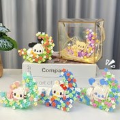Resim Altı Parçalı 1800 Adet Sanrio Çiçek Ay Mini Yapı Taş Seti, Sevimli Karakter Koleksiyonu Puzzle, Yetişkinler İçin Yaratıcı Düşünme Eğitici Oyuncak 