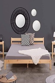 Resim Doğal Ahşap Karyola Tek ve Çift Kişilik Tüm Ölçülerde Doğal ahşap 90 x 190 LoolpiNM141 