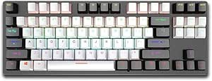 Resim Coverzone Leaven K550 Kablolu RGB Mekanik Klavye - 87 Tuşlu, Işıklı, Ergonomik Tasarım, 150cm Kablo, Bilgisayar PC için, Siyah-Beyaz, Mavi Switch 