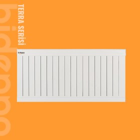 Resim bideppo.com Terra Serisi Yükseklik 50 cm Genişlik 45 Dilim (251 Cm) Alüminyum Radyatör 