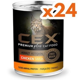 Resim Cex Parça Etli Tahılsız Tavuklu Kedi Konservesi 415 Gr x 24 Adet 