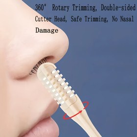 Resim 10 parça manuel burun kılı makinesi seti, 360° dönebilen trimmer, çift taraflı bıçak, pil gerektirmez, temizlemesi kolay, plastik malzemeden yapılmış, güvenli kişisel bakım ürünleri ile birlikte 