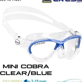 Resim Parumarin Cressi Mini Cobra 7-15 Yaş Clear / Blue Yüzücü Gözlüğü 