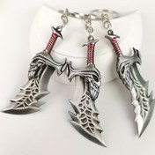 Resim 3 adet Moda yaratıcı klasik çanta asma süsü simülasyon kartal bıçak anahtarlık Sokak modası öğrenci çift araba anahtarı Giyim aksesuarları Alaşım malzeme DIY taklit kartal bıçağı kolye Erkek arkadaşım için sürpriz bir hediye 