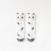 Resim Beyaz Bebek Erkek Kız Sevimli Karikatür Kaygan Gevşek Çorap Dağıtımı Beyaz 