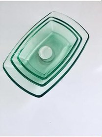 Resim Tokio 3'lü Kase, Kahvaltılık, Çerezlik Tabak/yeşil-12 * 14 * 18 Cm 