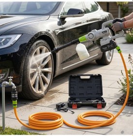 Resim Carstar Cr-25779 Yüksek Basınçlı Beyaz Oto Yıkama Makinesi Şarjlı Yıkama Makinası 