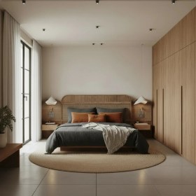 Resim Latanwood Woo Ahşap Karyola 