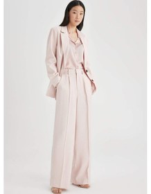 Resim Defacto Wide Leg Cepli Yüksek Bel Geniş Paça Pantolon A1138ax24smbr476 Bordo 