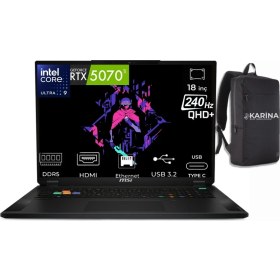 Resim Msı Stealth 18 Hx Ultra 9 275HX A2XWHG-024TR-13 96GB 4tb+4tb RTX5070TI W11PRO 18" Wqxga Gaming Laptop & A2XWHG024TRK13 