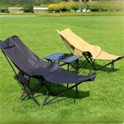 Resim Premium Taşınabilir Katlanır Şezlong Sandalye - Ayarlanabilir Yükseklik ve Gerilme, Hafif Montaj Gerektirmez, Ergonomik Çapraz Desteği ile 2'si 1 Arada Oturma/Yatma Tasarımı, Dayanıklı Bej Açık Hava Sandalyesi Kamp, Plaj, Balıkçılık, Arka Bahçe ve Seyahat için - Kolay Katlama Mekanizması ve Sağlam Çerçeve, Porta Krib Kamp Sandalyesi ile Masa, Ayarlanabilir Açı Rahat Sandalye, Yüksek Sırt Kamp Sandalyesi, Yüksek Kaliteli Kumaş, Plaj Şezlongu, Kompakt Oturma, Yüksek Kaliteli Yapı, Güçlendirilmiş 