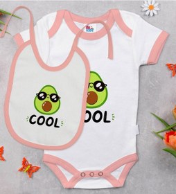 Resim Bk Kids Cool Tasarımlı Pembe Bebek Body Zıbın Ve Mama Önlüğü Hedi Çok Renkli 