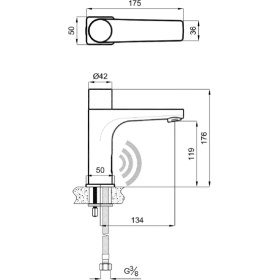 Resim Kale Sempre Mono Fotoselli Lavabo Bataryası (1,9 L/dk) 