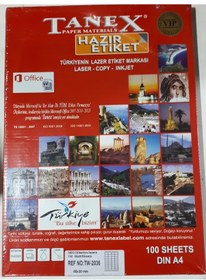 Resim Etiket Sticker 45 X 30 MM A4 Üzerinde 36 Adet 100'lü A 4 Paket 