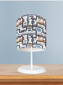 Resim Mekta Home Bebek Ve Çocuk Odası Şehir Desenli Yollu Abajur 