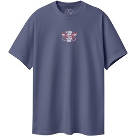 Resim Velvoria Unisex Oversize A True Love Baskılı Antrasit Renk T-shirt 