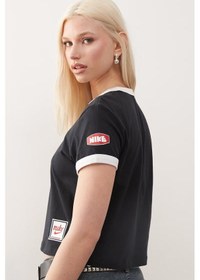 Resim Nike Air Zoom Club Ss Tee Moto Rgr Womens Black Tshirt Kısa Kollu Kadın Tişört Siyah 
