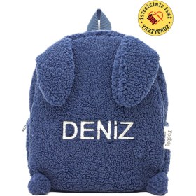 Resim Ek Özellik Mevcut Değil [ Istediğiniz Ismi Yazıyoruz ] Tavşan Lacivert 0-8 Yaş Çocuk Sırt Çantası, 
