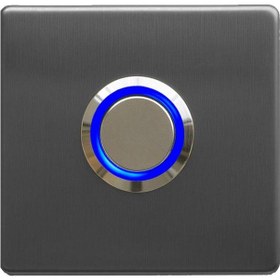 Resim Lockway Z-201am Antresit Paslanmaz Tek Kontak Zil Butonu Mavi Led 