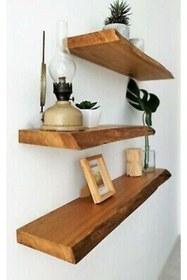 Resim Shopkutuk Doğal Ahşap Raf 70x15 Cm 