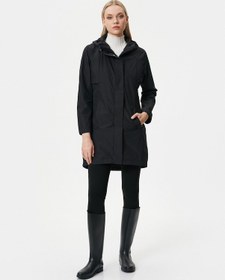 Resim Koton Uzun Outdoor Mont Kapüşonlu Cep Detaylı Çıtçıtlı Siyah 4wak00342ew 4WAK00342EW999 Siyah 