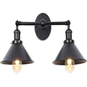 Resim Retro Ikili Siyah Başlık Metal Aplik 