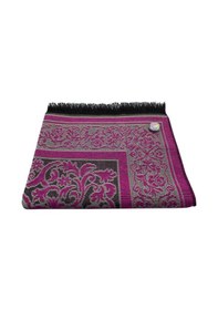 Resim Kıbleyi Gösteren Pusulalı Fuşya Seccade Fuşya 