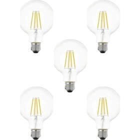 Resim Edison LED Rustik Dekoratif Vintage Aydınlatma 6500K Beyaz Ampul G95 4W 5li 