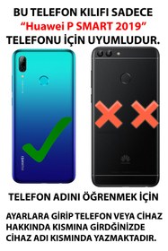 Resim TechTree Huawei P Smart 2019 Uyumlu Pembe Mermer Şeffaf Silikon Kılıf 