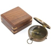 Resim Periboia Ahşap Kutulu Pirinç Pusula Model 8 