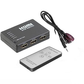 Resim Hdmi Çoklayıcı 5 Port 1080P Hdmi Switch Splitter - Kumandalı 